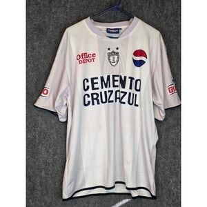 Pachuca Futbol Club Home Soccer Jersey Men's Sz L Cemento Cruz Azul Authentic